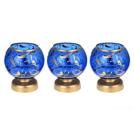 جا شمعی شیشه ای مدل T20 بسته 3 عددی