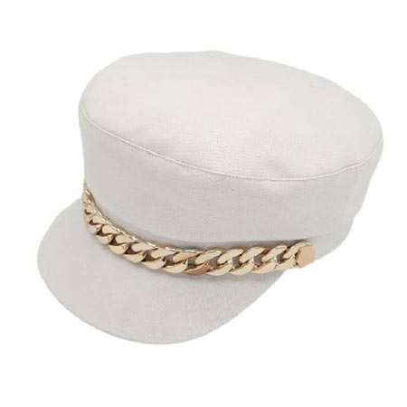 کلاه کپ دخترانه مدل M.D کاپیتانی کتان