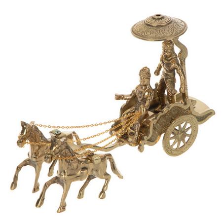 مجسمه برنزی دکوری طرح کالسکه