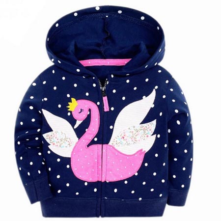 سویشرت نوزادی دخترانه کارترز جنس دورس طرح قو