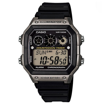 ساعت مچی دیجیتالی کاسیو بدنه و بند لاستیکی