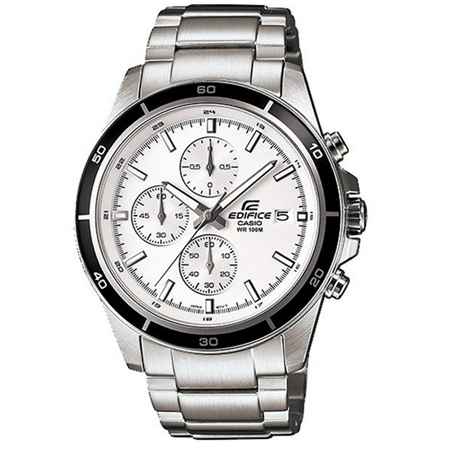 ساعت مچی عقربه ای مردانه کاسیو ادیفایس صفحه گرد بند کلیپسی ضامن دار