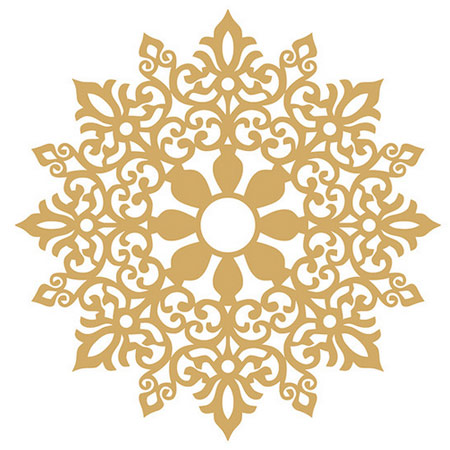 گل سقفی جنس پلاستیک با روکش آینه سایز 56x56 سانتی متر