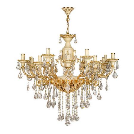 لوستر کلاسیک آلومینیومی 16 شعله چشمه نور