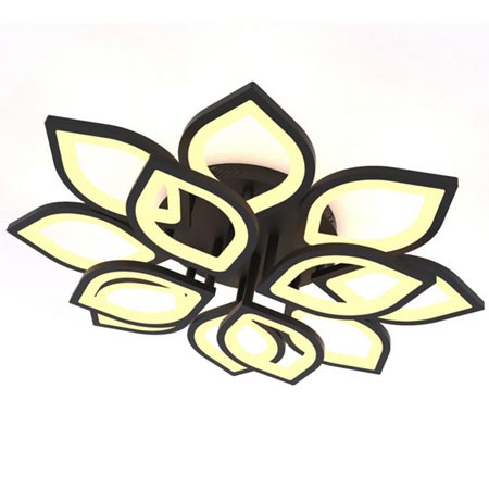 لوستر مدرن مدل نلیا 12 شاخه ریموت دار اس ام دی طرح گل