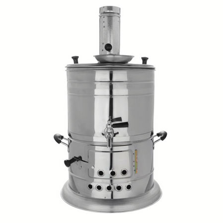 سماور زغالی استیل مدل کنتال ظرفیت ۸ لیتر