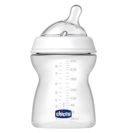 شیشه شیر چیکو مدل Nutural Feeling 2 ظرفیت 250 میلی لیتر