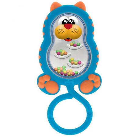 دندان گیر نوزاد جغجغه ای چیکو طرح گربه مدل TG67