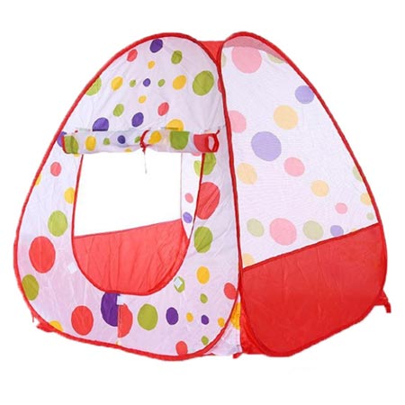 چادر بازی کودک جنس پلی استر طرح خال خالی شاد