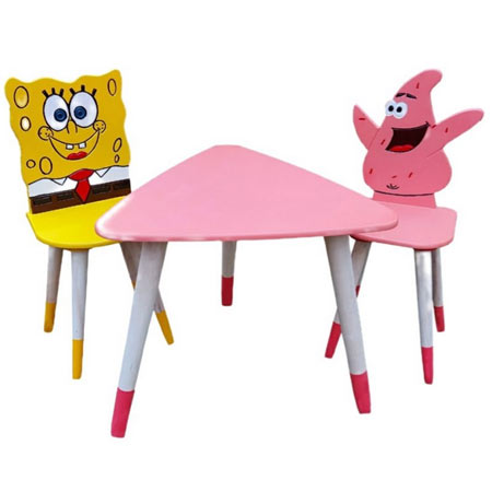 ست میز و صندلی کودک مدل باب اسفنجی و پاتریک