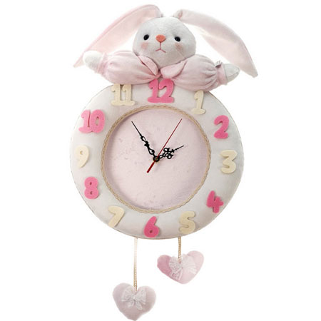 ساعت دیواری کودک دخترانه نی نی سیس مدل خرگوش