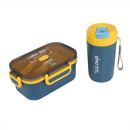 ظرف غذا کودک مدل fashion به همراه لیوان جنس پلاستیک بدون BPA