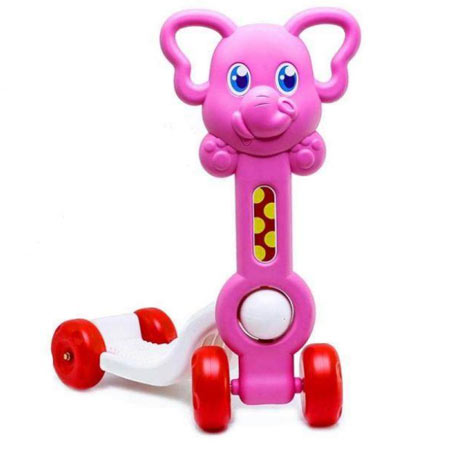 اسکوتر کودک چهار چرخ پلاستیکی طرح فیل