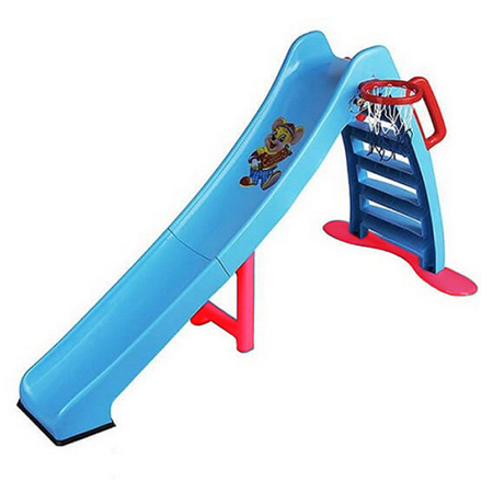 سرسره کودک پلاستیکی همراه سبد بسکتبال مدل Sarina