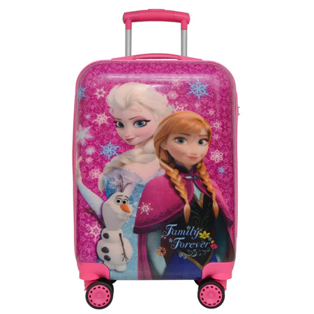 چمدان کودکانه دخترانه جنس بدنه پلاستیک طرح فروزن