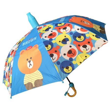 چتر بچگانه مدل لیوانی فانتزی طرح خرس تدی پارچه پلی استر