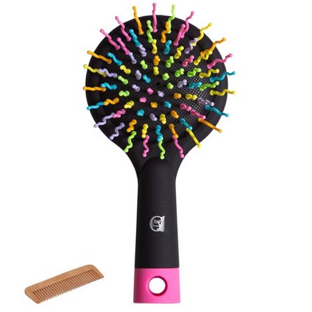 برس مو کریستین بیوتی با سوزن های موج دار به همراه شانه چوبی