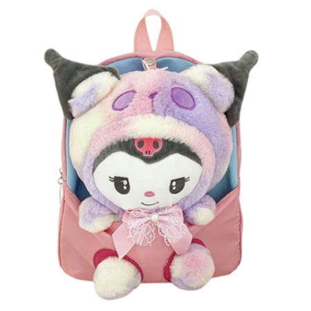 کوله پشتی مهد کودک کرومی جنس پارچه با عروسک پولیشی