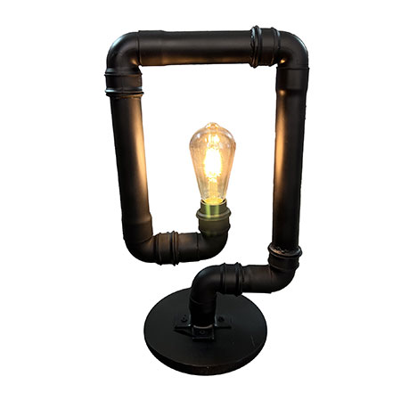 چراغ رومیزی مدل لوله ای کلاسیک لامپ رشته ای