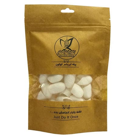 پیله ابریشم کوکون ارگانیگ بسته 45 عددی