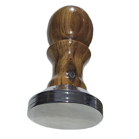 تمپر قهوه استیل با دسته چوبی مدل 51