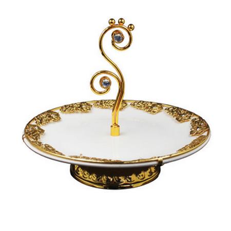 ظرف شیرینی خوری چینی مجلسی دسته در وسط