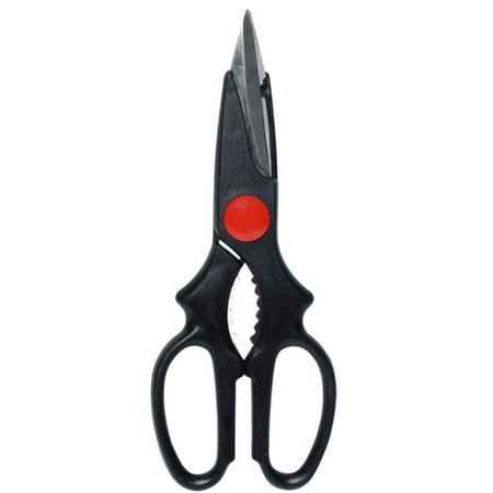 قیچی آشپزخانه کورال جنس تیغه استیل با بطری بازکن