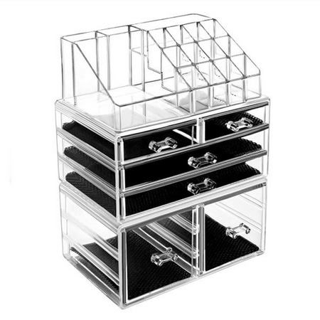 استند لوازم آرایشی بی رنگ شفاف مدل 06