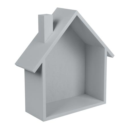 شلف دیواری چوبی مدل کلبه یک طبقه