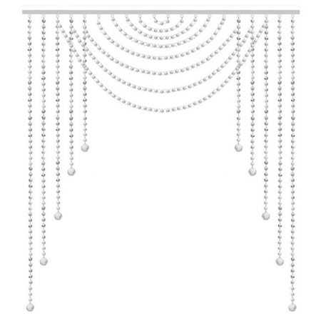 پرده ریسه ای کریستالی مدل Cur سایز 100x100 سانتی متر