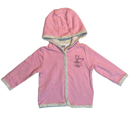 سویشرت نوزادی دخترانه نخی پنج دکمه برند لونی تونز مدل Cute little