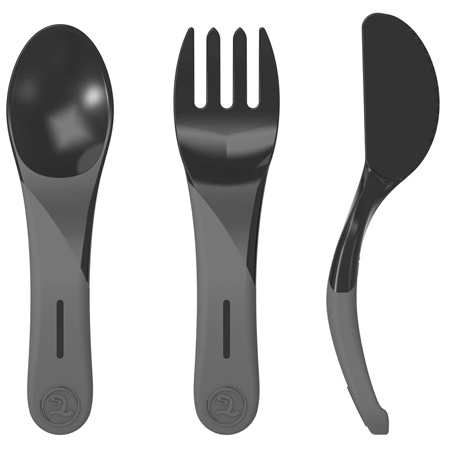 ست قاشق و چنگال و کارد تویست شیک جنس پلی پروپیلن سایز دو