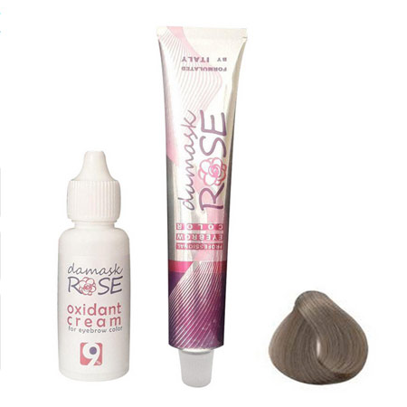 کیت رنگ ابرو داماسک رز حجم 30 میلی لیتر رنگ بلوند دودی روشن