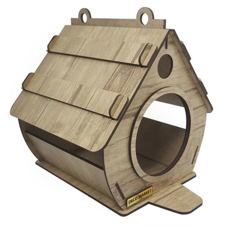 لانه پرنده چوبی دکو مارکت طرح کلبه مدل D044