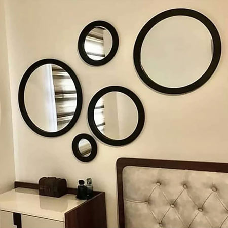 آینه دکوراتیو پی وی سی مجموعه 5 عددی