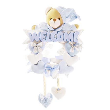 آویز تزیینی اتاق کودک طرح خرس نانان مدل Welcome