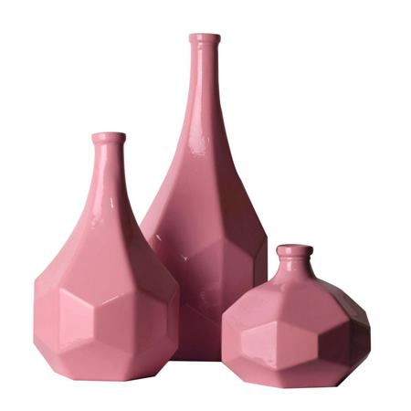 گلدان دکوری شیشه ای مدل سالونگ مجموعه 3 عددی