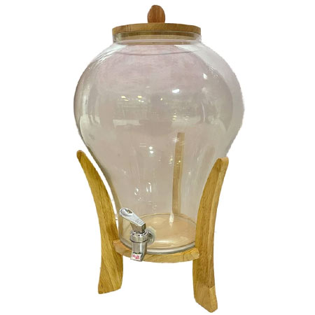 کلمن آب شیشه ای دلینا ساده گنجایش 6 لیتر