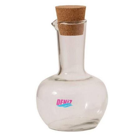 ظرف آبلیمو خوری شیشه ای دنیز با در پوش چوب پنبه