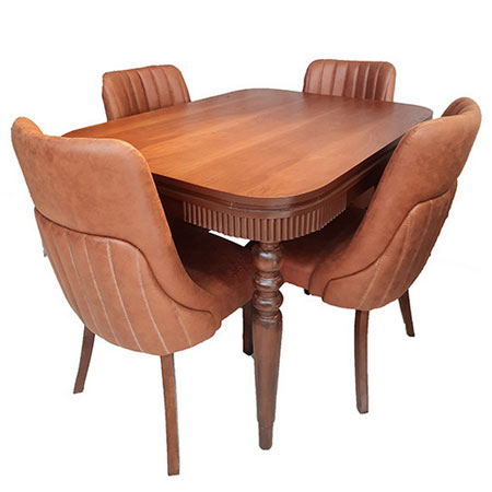 میز و صندلی ناهارخوری چوبی 4 نفره مدل چستر دیاکو