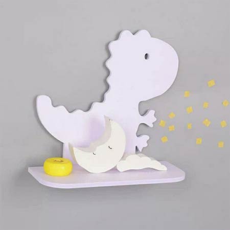 شلف دیواری اتاق کودک مدل دایناسور