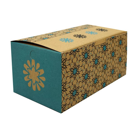 جعبه پذیرایی مقوایی پایان نامه طرح فیروزه بسته 25 عددی