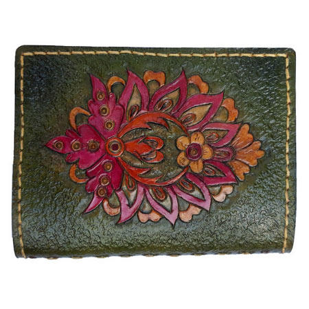 کیف مدارک و جا کارتی زنانه چرم طبیعی مرینو مدل اسلیمی