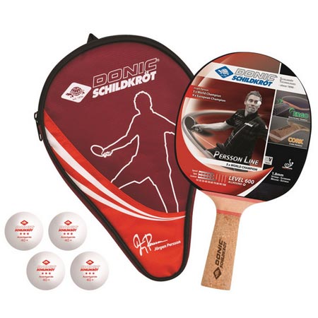 راکت پینگ پنگ دونیک مدل Person set 600 به همراه کاور و توپ