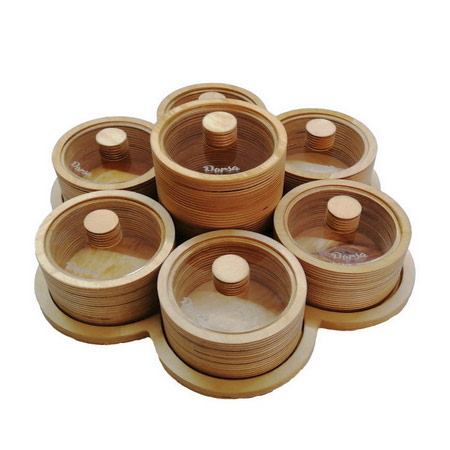 اردو خوری چوبی 8 تکه درسا مدل رز