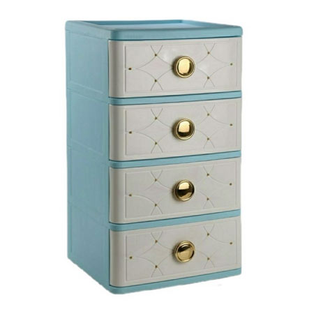 فایل کشویی پلاستیکی مدل نگین دار 4 طبقه