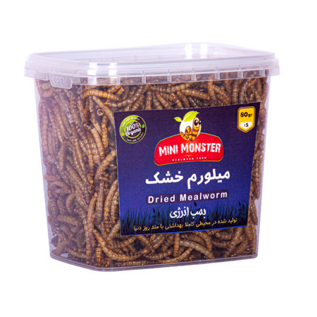 غذای خشک برند پرندگان هیولای کوچک مدل میلورم وزن 80 گرم