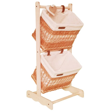 سبد سیب زمینی و پیاز چوبی پنجره ای فانتزی