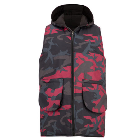 پافر زنانه السانا مدل هایلین پلی استر دو رو مموری طرح دار و مشکی