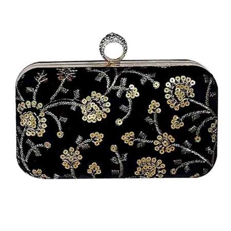 کیف زنانه مدل کلاچ مخمل سوزندوزی شده